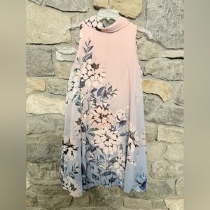 NWT Vince Camuto Pink and Blue Floral Dress BEAUTIFUL. Size 12 FQ